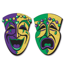 Jumbo Glittered Comedy & Tragedy Face Cutouts