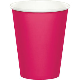 9 oz Hot Pink Paper Cups 24 ct