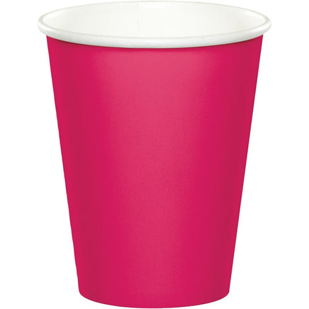 9 oz Hot Pink Paper Cups 24 ct