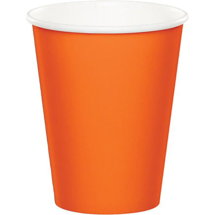 9 oz. Sunkissed Orange Paper Cup 