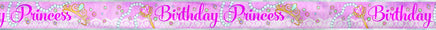 12ft Pink Princess Foil Banner 1ct 