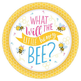 10.5 in Little honey bee dinner paper plates, 8 count