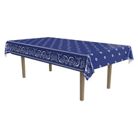 Blue Bandana Plastic Tablecover