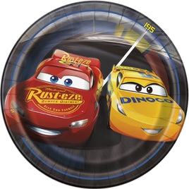 Disney Cars 3 Movie Round 7" Dessert Plates 8ct