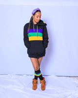 Pullover Hoodie Black Mardi Gras