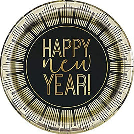 Roaring New Years Round 9" Dinner Plates  8ct - Foil Board