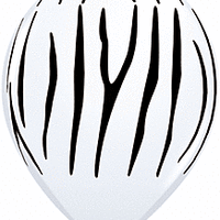 11" Zebra Stripes Latex Balloons 50 ct.