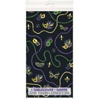 Mardi Gras Rectangular Plastic Table Cover 54