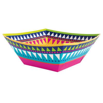 Boho Fiesta Paper Square Bowl  1 CT