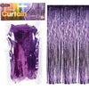 PURPLE FOIL FRINGE CURTAIN 36" X 96"