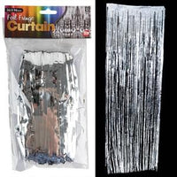 SILVER FOIL FRINGE CURTAIN 3FT. X 8FT