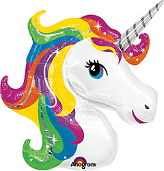 33" RAINBOW UNICORN SHAPE