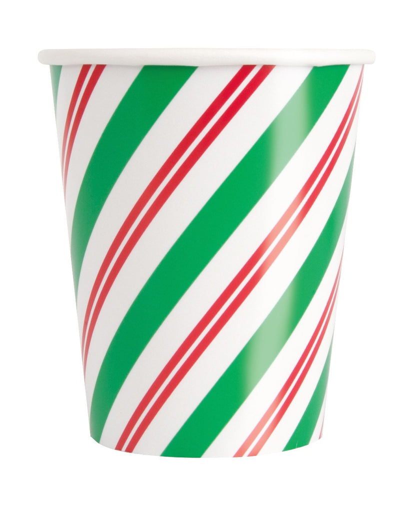 Peppermint Christmas 16oz Plastic Party Cups 8ct