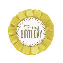 Gold Foil Confetti It's My Birthday" Badge"