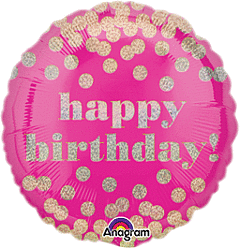 18" HAPPY BIRTHDAY DOTTY HOLOGRAPHIC