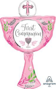 31" COMMUNION DAY PINK SHAPE