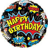 18" BIRTHDAY SUPER HERO BLACK