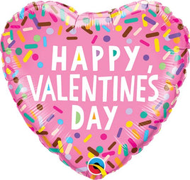 18" Valentines Sprinkle Foil Balloon