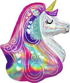 30" IRID HEART UNICORN SHAPE