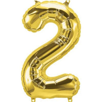 34" GOLD NUMBER MYLAR/FOIL BALLOON