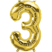 34" GOLD NUMBER MYLAR/FOIL BALLOON