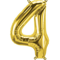 34" GOLD NUMBER MYLAR/FOIL BALLOON