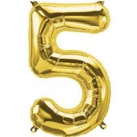 34" GOLD NUMBER MYLAR/FOIL BALLOON