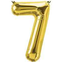 34" GOLD NUMBER MYLAR/FOIL BALLOON