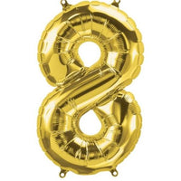 34" GOLD NUMBER MYLAR/FOIL BALLOON