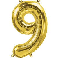 34" GOLD NUMBER MYLAR/FOIL BALLOON