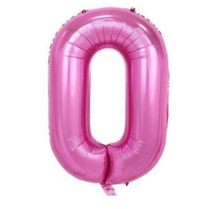 34" PINK NUMBER MYLAR/FOIL BALLOON