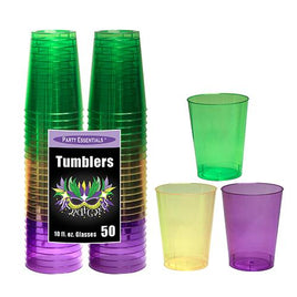 10 oz. Tumblers - Mardi Gras 50 Ct.