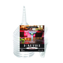 8 oz. 2 pc. Martini Glasses - Clear 10 Ct.