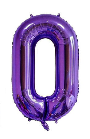 34" PURPLE NUMBER MYLAR/FOIL BALLOON