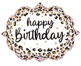 27" SATIN LEOPARD BIRTHDAY FOIL BALLOON