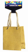 SMALL DIAMOND BAG 2 PACK GOLD  5.5" X 4" X 4"