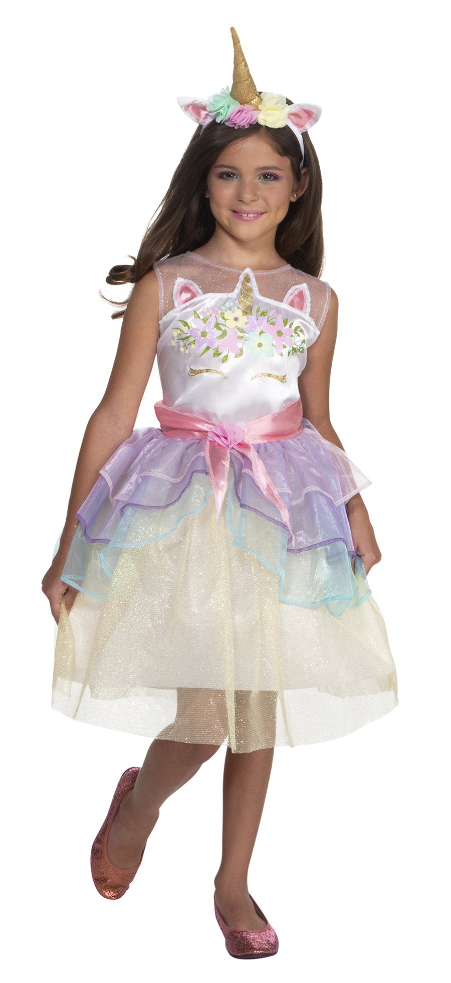 PASTEL DASHING UNICORN COSTUME Size (4-6)