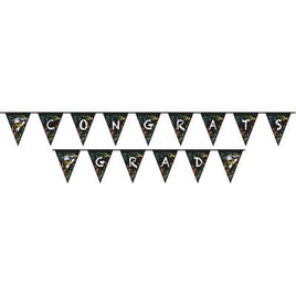 Chalkboard Graduation Paper Flag Banner 1ct.