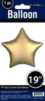 19"  CHROME MYLAR STAR