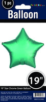 19"  CHROME MYLAR STAR