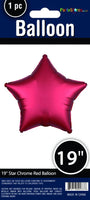 19"  CHROME MYLAR STAR