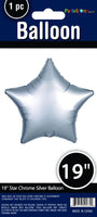 19"  CHROME MYLAR STAR